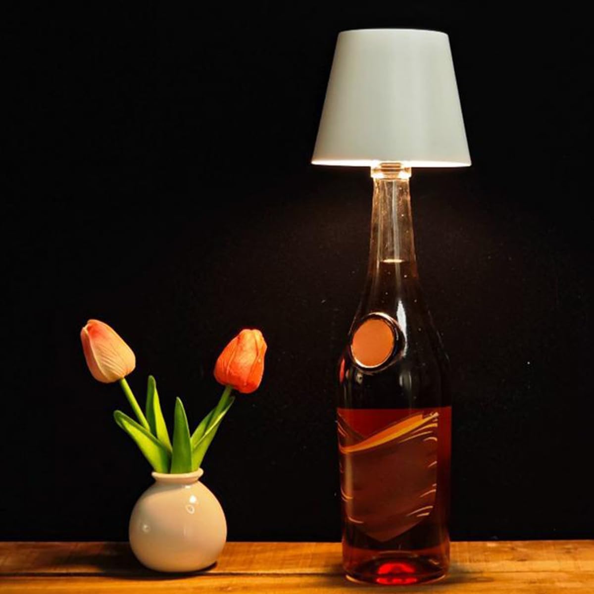 Lecxin Wireless Bottle Lamp,Wireless Bottle Lampshade,Wine Bottle